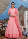 Pink Colour Latest Heavy Fancy Designer Festive Wear Silk Thread Embroidery With Stone Pasting Work Gown Collection 4304